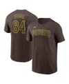 Nike Men's Dylan Cease Brown San Diego Padres Fuse Name Number T-shirt In Brown