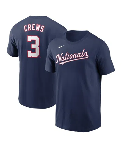 Nike Men's Dylan Crews Navy Washington Nationals Fuse Name Number T-shirt