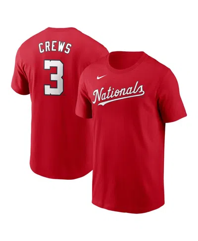 Nike Men's Dylan Crews Red Washington Nationals Fuse Name Number T-shirt