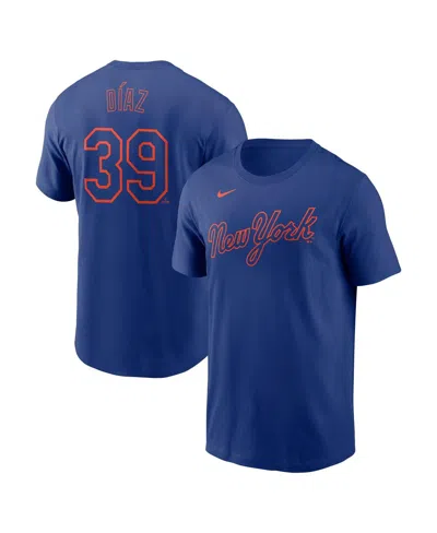 Nike Men's Edwin Diaz Royal New York Mets Fuse Name Number T-shirt