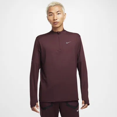 Nike Men's Element Dri-fit 1/2-zip Running Top In Red