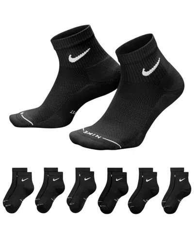 Nike Men's Elevated Everyday Ankle Socks, 6-pack In Black