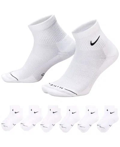 Nike Men's Elevated Everyday Ankle Socks, 6-pack In White