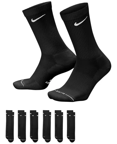 Nike Men's Elevated Everyday Crew Socks, 6-pack In Black