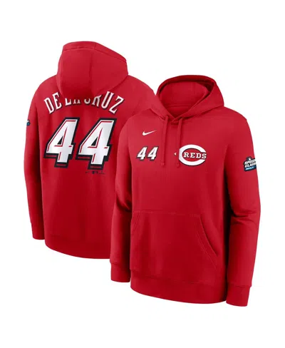 Nike Men's Elly De La Cruz Red Cincinnati Reds 2025 Mlb Speedway Classic Name Number Hoodie