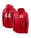 Nike Men's Elly De La Cruz Red Cincinnati Reds Player Name Number Club Pullover Hoodie In Red