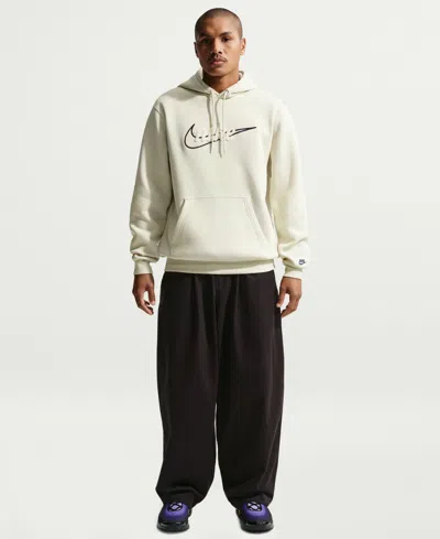 Nike Mens  Club Bb Hoodie Ctb In Lt Khaki/lt Khaki/obsidian