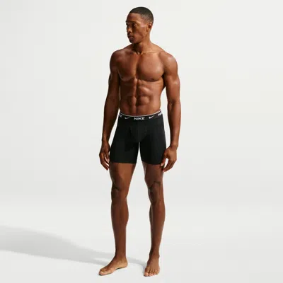 Nike Men's Essential Cotton Stretch Dri-fit 5-pack Boxer Briefs In Black