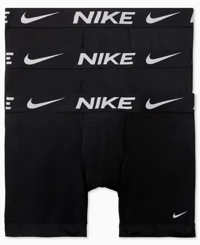 Nike Men's Essential Micro Boxer Briefs, 3-pack In Black