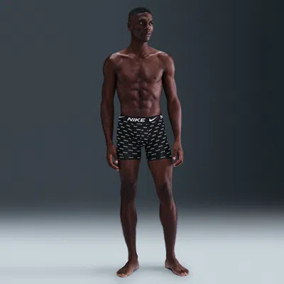 Nike Men's Essential Micro Dri-fit Boxer Briefs (3-pack) In Black