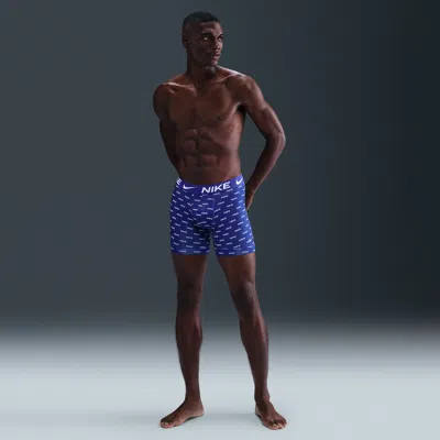 Nike Men's Essential Micro Dri-fit Boxer Briefs (3-pack) In Blue