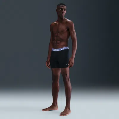 Nike Men's Essential Micro Dri-fit Boxer Briefs (3-pack) In Gray