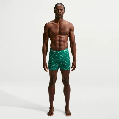 Nike Men's Essential Micro Dri-fit Boxer Briefs (3-pack) In Green