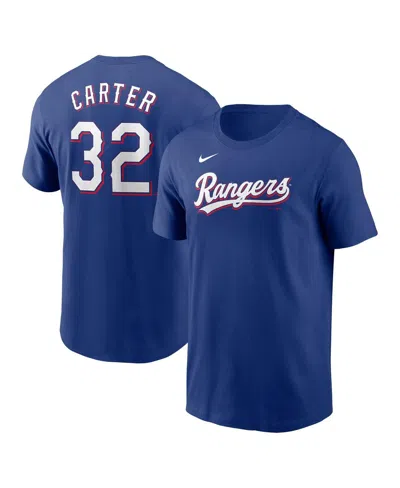 Nike Men's Evan Carter Royal Texas Rangers Fuse Name Number T-shirt