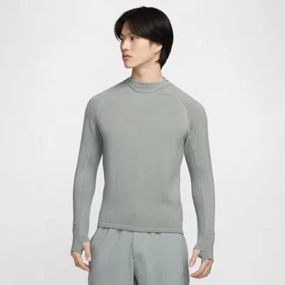 Nike Men's Every Stitch Considered Long-sleeve Computational Knit Top In Grey