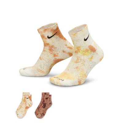 Nike Men's Everyday Cushioned Ankle Socks (2 Pairs) In Multicolor