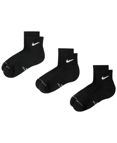 Nike Men's Everyday Elevated Ankle Socks, 3-pack In Black