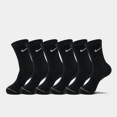 Nike Men's Everyday Elevated Crew Socks (6-pack) In Black