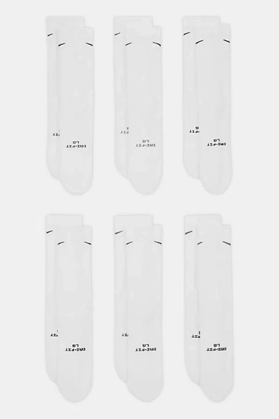 Nike Men's Everyday Elevated Crew Socks 6-pack In White, Men's At Urban Outfitters