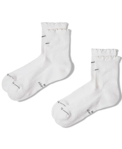 Nike Men's Everyday Elevated Mid-crew Socks, 2-pack In White