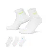 Nike Men's Everyday Plus Cushioned Training Ankle Socks (3 Pairs) In Multi