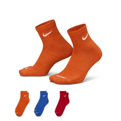 Nike Men's Everyday Plus Cushioned Training Ankle Socks (3 Pairs) In Multicolor