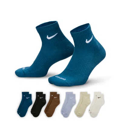 Nike Men's Everyday Plus Cushioned Training Ankle Socks (6 Pairs) In Multi