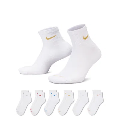 Nike Men's Everyday Plus Cushioned Training Ankle Socks (6 Pairs) In Multi