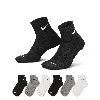 Nike Men's Everyday Plus Cushioned Training Ankle Socks (6 Pairs) In Multi Black