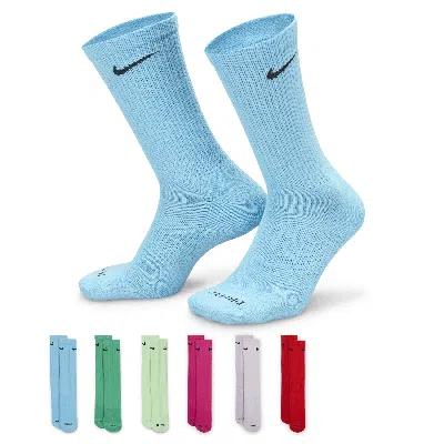 Nike Men's Everyday Plus Cushioned Training Crew Socks (6 Pairs) In Multicolor