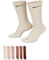 Nike Everyday Plus Cushioned Training Crew Socks In Multicolor Peach