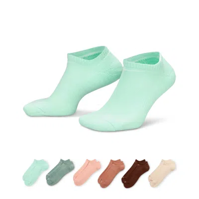 Nike Men's Everyday Plus Cushioned Training No-show Socks (6 Pairs) In Green