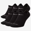 Nike Everyday Plus Cushioned Training No-show Socks In Black
