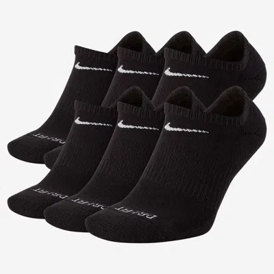 Nike Everyday Plus Cushioned Training No-show Socks In Black