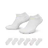 Nike Men's Everyday Plus Cushioned Training No-show Socks (6 Pairs) In Multicolor