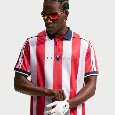 Nike Fairway Striped Short-sleeve Polo Shirt In Multi