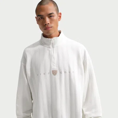 Nike Therma-fit Half-zip Sweatshirt In White