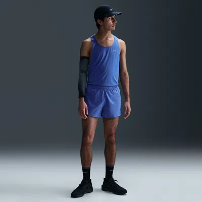 Nike Men's Fast Dri-fit 3" Brief-lined Running Shorts In Blue