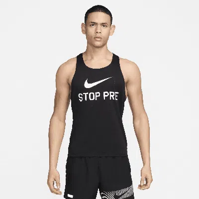 Nike Men's Fast Run Energy Running Singlet In Black