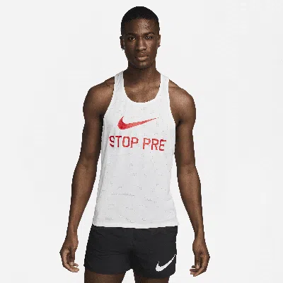 Nike Men's Fast Run Energy Running Singlet In White