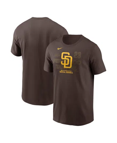 Nike Men's Fernando Tatis Jr. Brown San Diego Padres 2024 Mlb World Tour Seoul Series Player Name Number 