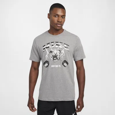 Nike Men's Fitness T-shirt In Grey