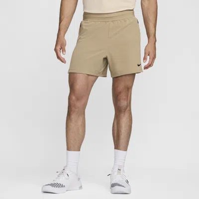 Nike Men's Flex Rep Dri-fit 5" Unlined Fitness Shorts In Brown