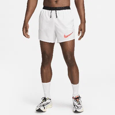 Nike Men's Flex Stride Run Energy 5" Brief-lined Running Shorts In White