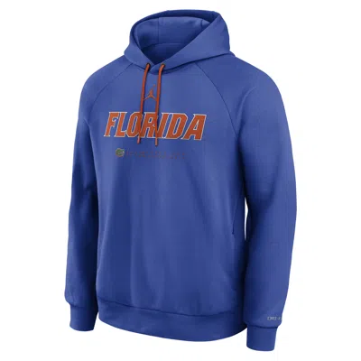 Nike Men's Florida Courtside Basketball Practice Jordan Brand Dri-fit Pullover Hoodie In Blue