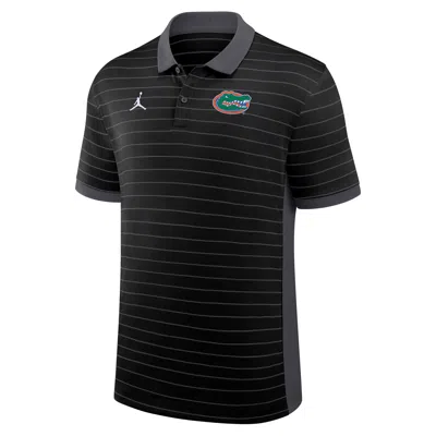 Nike Men's Florida Sideline Victory Stripe Jordan Brand Dri-fit College Polo In Black