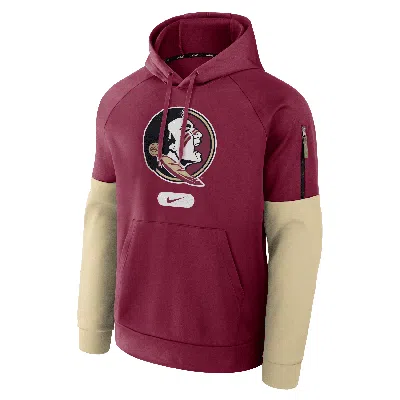 Nike Men's Florida State Seminoles Fitness Menâs  Therma College Pullover Hoodie In Red