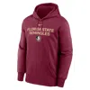Nike Men's Florida State Team Stacked Menâs  Therma College Pullover Hoodie In Multi