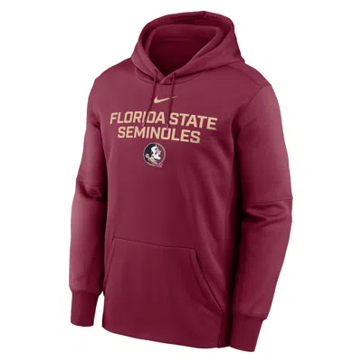 Nike Men's Florida State Team Stacked Menâs  Therma College Pullover Hoodie In Multi
