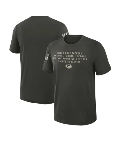 Nike Men's Forest Green Green Bay Packers 2025 Salute To Service Sideline Slub Dri-fit T-shirt